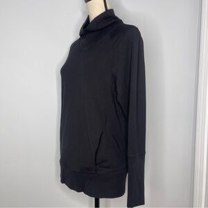 Lululemon Black High Lines Cowl Neck Pullover Sweatshirt Size 6